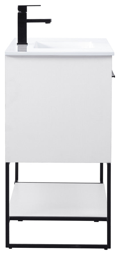 40" Single Bathroom Vanity, White
