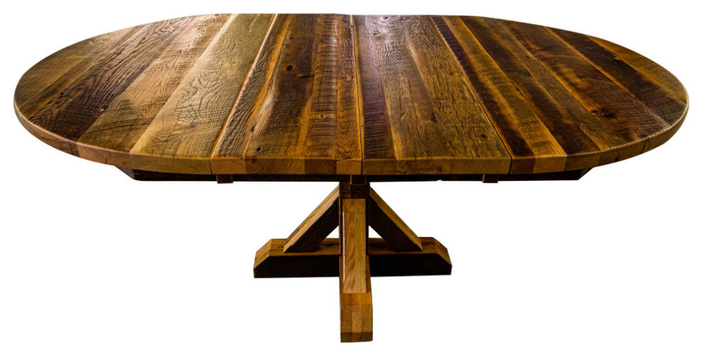 Jackson Reclaimed Wood Round Dining Table, Natural, 48x48