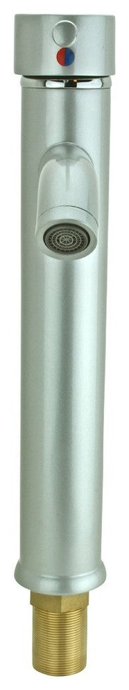 Satin Nickel Single Hole Bathroom Sink Faucet 12" H |