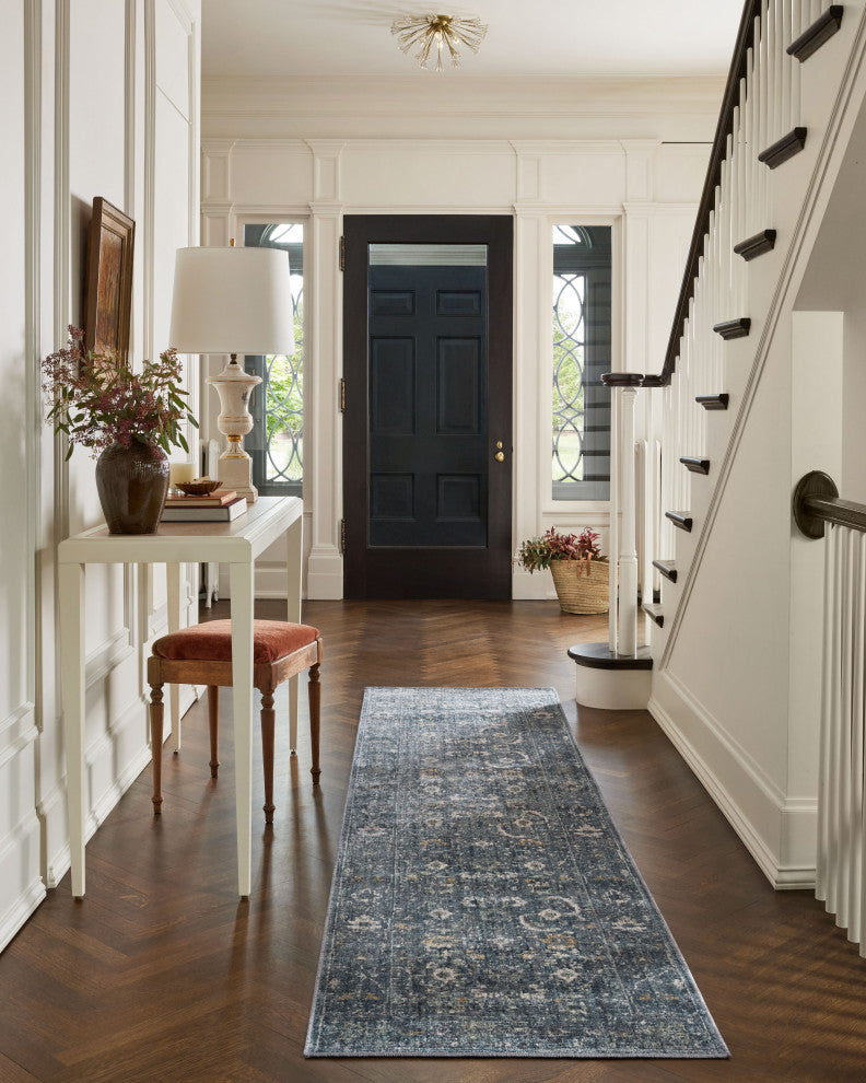 Jean Stoffer x Loloi Bradbury Ocean / Gold 7'-9" x 7'-9" Round Area Rug