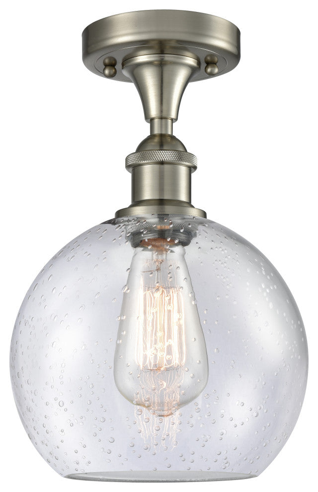 Innovations Lighting 516-1C-SN-G124-8-LED Athens 1 Light 8" Semi-Flush Mount