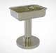 Vanity Top Soap Dish with Groovy Accents, Polished Nickel