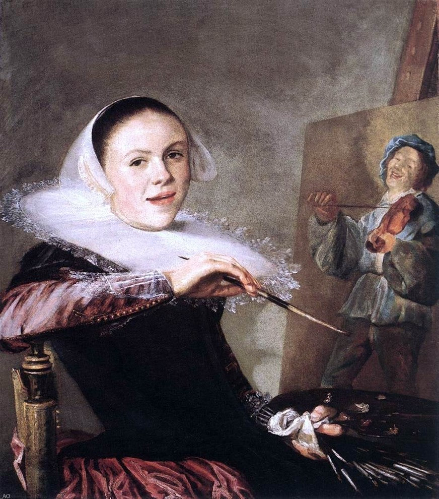 Judith Leyster Self-Portrait, 20"x25" Wall Decal Print