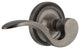 Rope Rose With Manor Lever, Antique Pewter, Privacy, Right-Handed