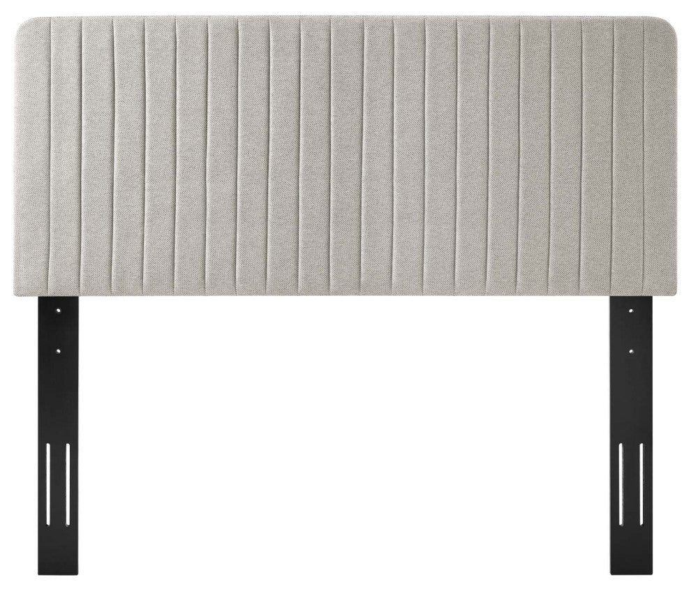 Tufted Headboard, Twin Size, Fabric, Oatmeal, Modern Contemporary, Bedroom