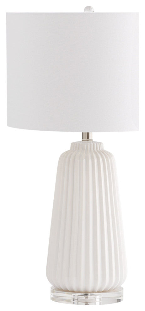 Delphine Table Lamp, White
