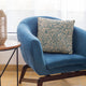 Plutus Blue Artistic Plaid Luxury Throw Pillow, 22"x22"