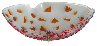 18W Metro Fusion Organic Slumped Glass Flushmount