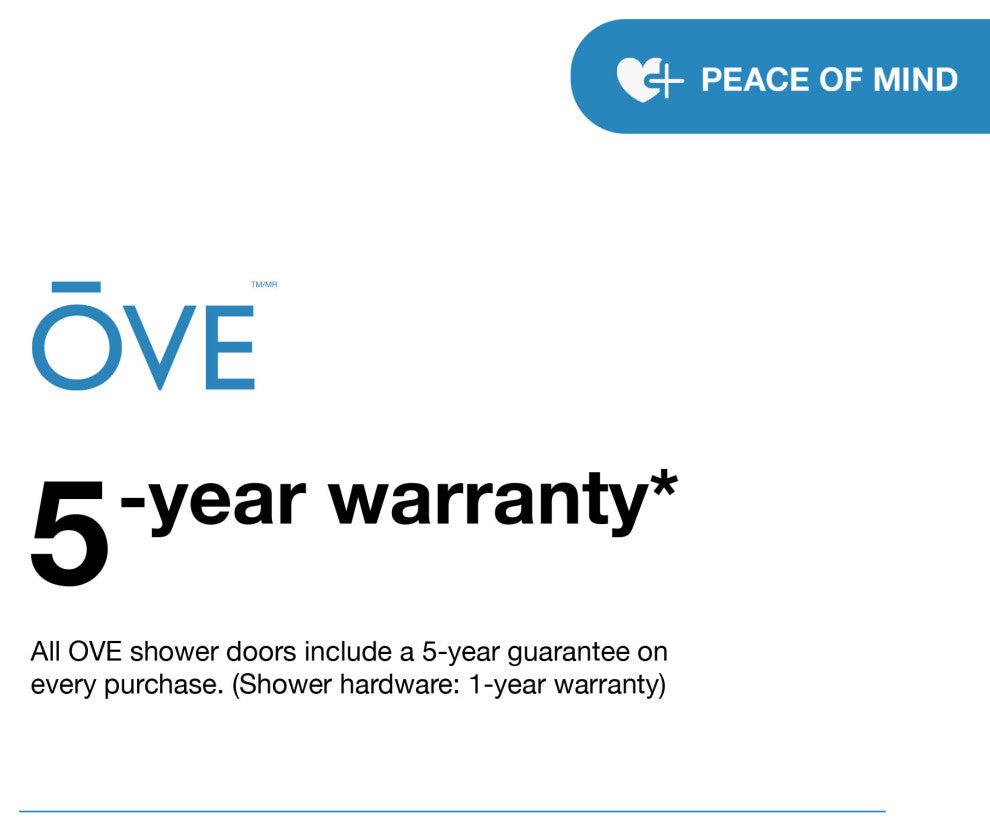 Ove Decors Breeze Shower Kit, Frosted Panels and Base, Chrome, 34"