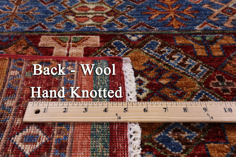 4' 10" X 6' 10" Super Kazak Khorjin Hand-Knotted Wool Rug Q11016