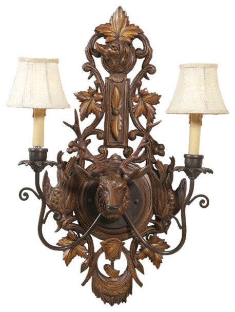 Deer Wall Sconce Lamp, Fabric Linen
