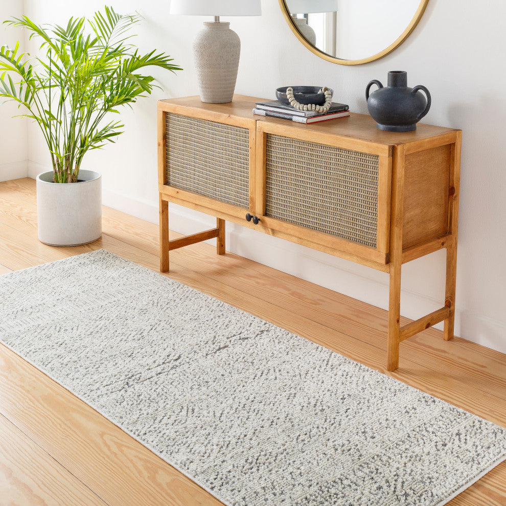 Surya La Boheme LHB-2302 Machine Woven Area Rug, Ivory, 5'3" x 7'
