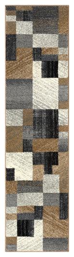 Surya Riley RLY-5101 7'10"x10'10" Rug, Gray/Dark Brown/Tan/Black/Beige/White