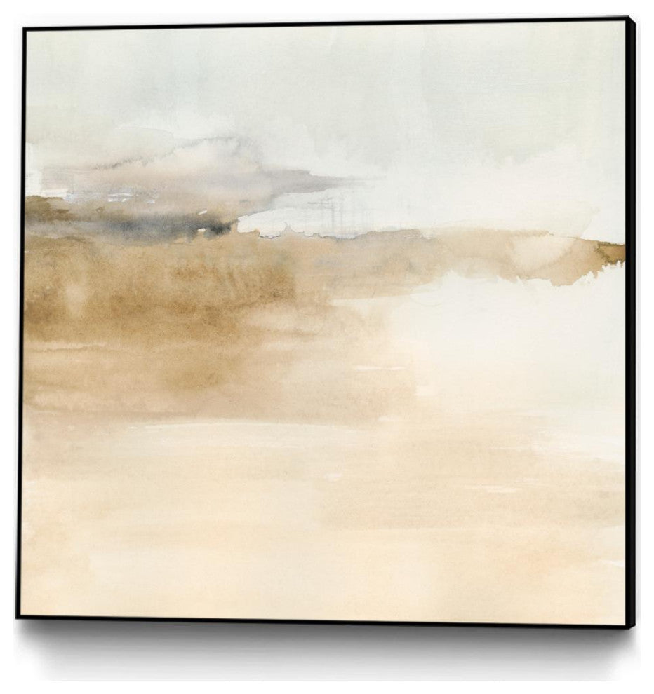 "Cinnamon Shores II" Framed Canvas by Giant Art 30"x30"