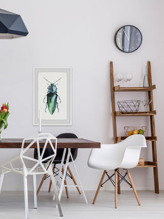 "Pointy Green Bug" Framed Painting Print, 24"x36"