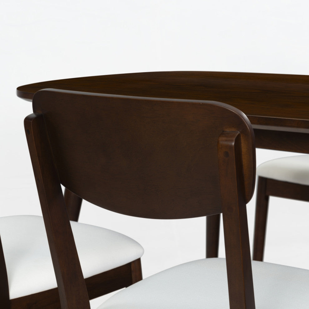 Safavieh Couture Portman Wood Dining Chair, Walnut/White