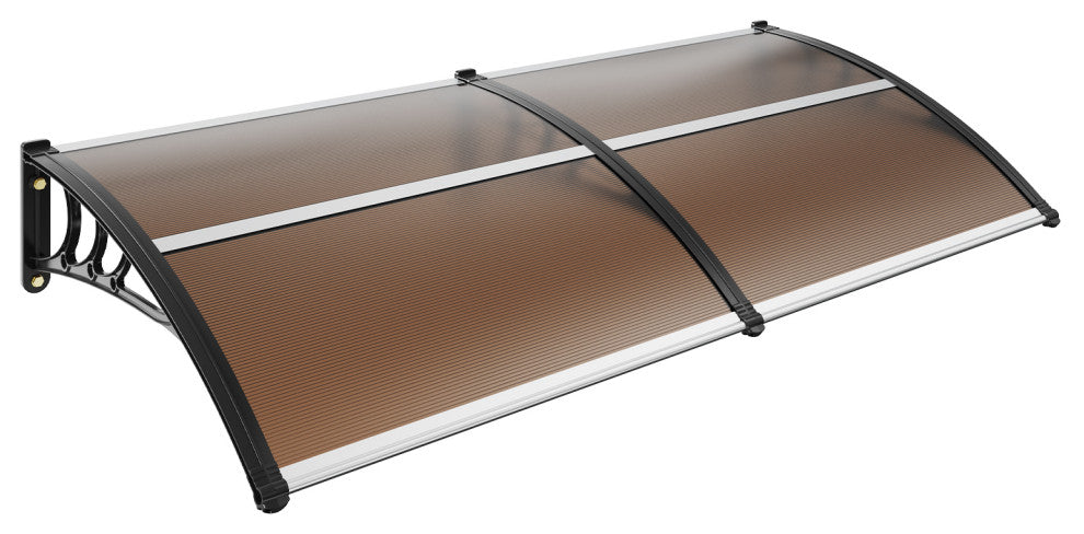 VEVOR Window Door Awning Canopy UV Rain Cover 38"x78" PC Sheet Brown
