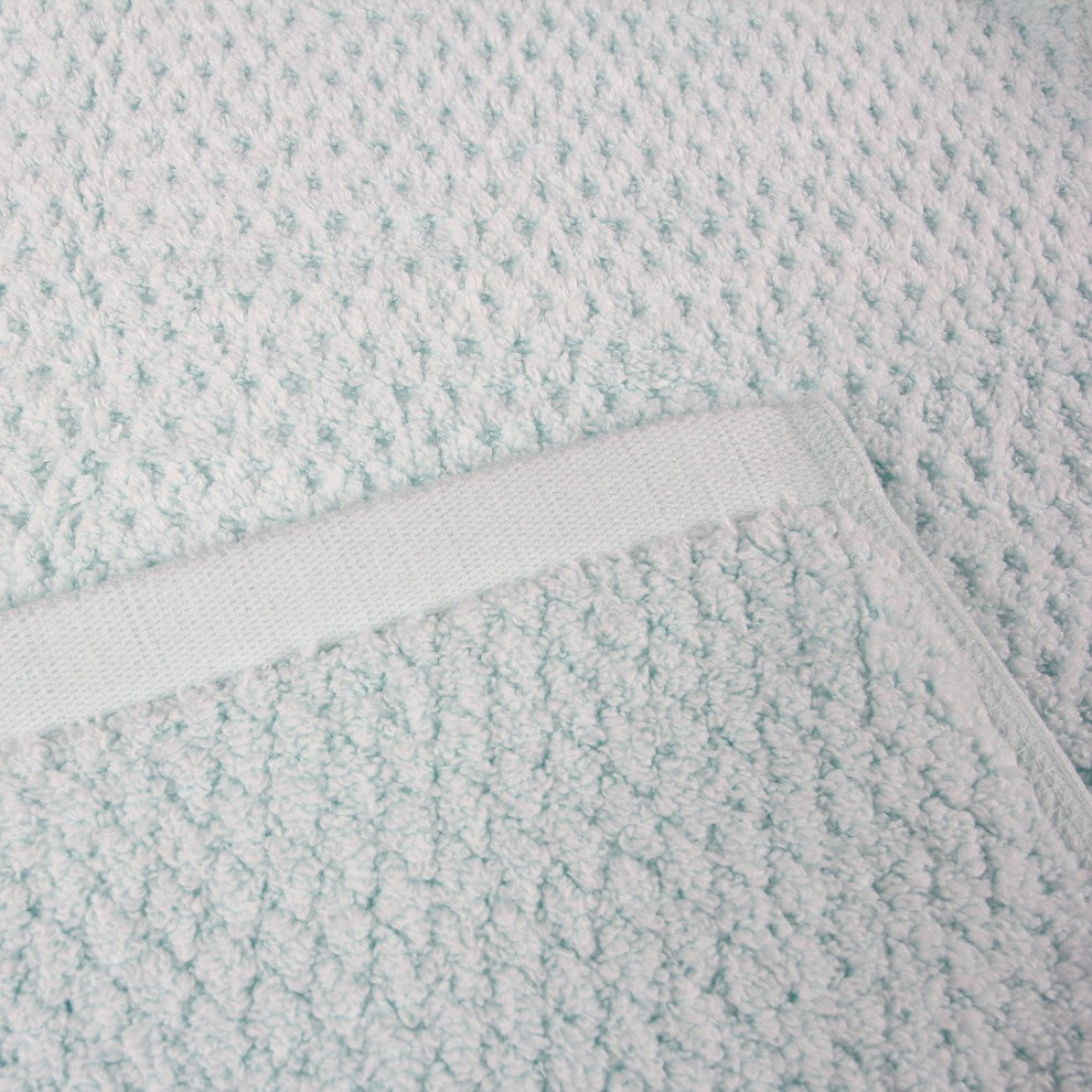 Everplush Diamond Jacquard Bath Sheet Towel Set, 6 Pieces, Hushed Green