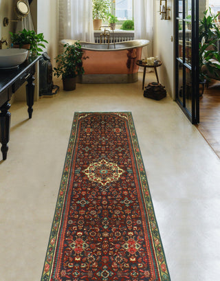 Fine Vintage Distressed Tanyeli Charcoal/Ivory Runner, 2'7 x 9'2