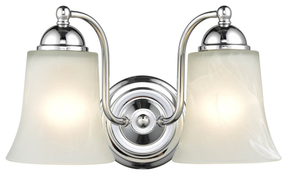 2 Light 12" Chrome Bathroom Vanity Light