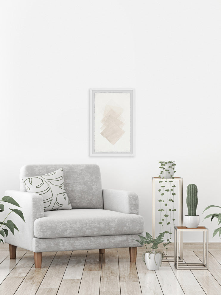 "Diamond Squares" Framed Painting Print, 30"x45"