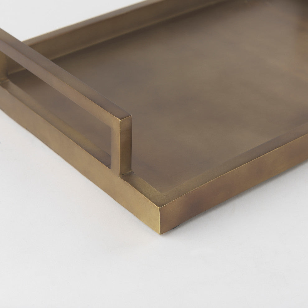 Shay Gold Aluminium Tray, Medium
