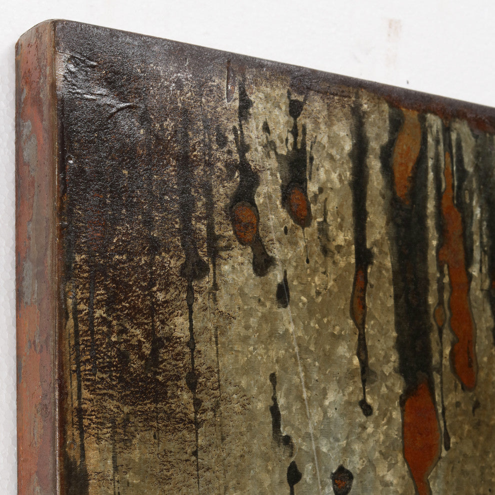 "Homme 1" Primo Mixed Media Hand Painted 3D Metal Wall Art