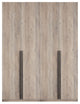 Lee Modern 2-Piece Wardrobe With 1 Rod, 2 Drawers, 3 Shoe Storage & 5 Shelves, Rustic Gray