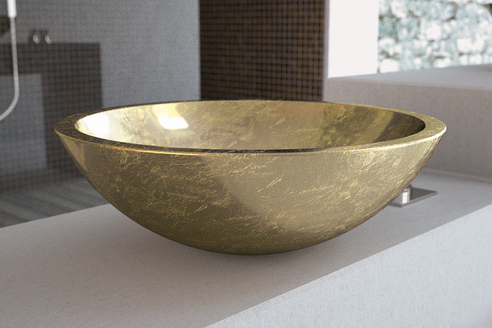 Chaplin Modern Sink, Gold