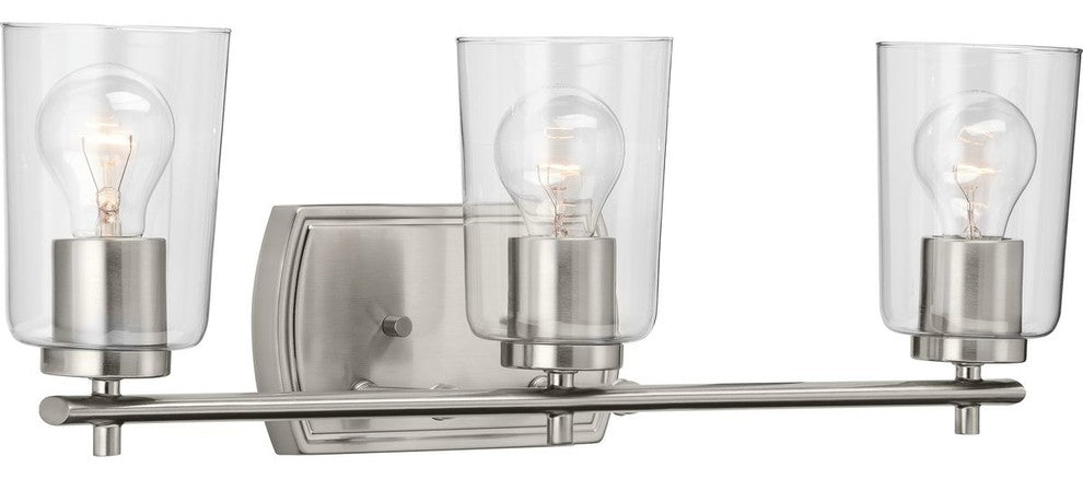 Adley Collection 3-Light Bath and Vanity, Brushed Nickel