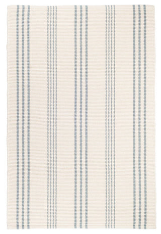 Dash & Albert Swedish Stripe Handwoven Cotton Rug, Blue, 2' x 3'