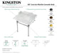 Kingston Brass LMS3030MB1 30" Carrara Marble Console Sink, Legs