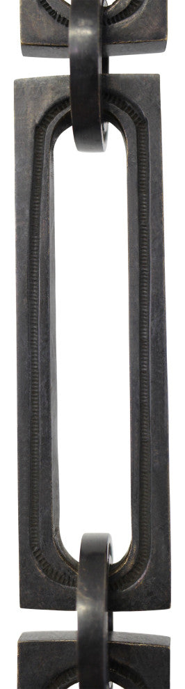 Brass Large Rectangle Chandelier Chain, 2 Sizes, Oil Bronzed Black, H103