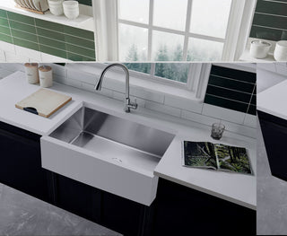 Single Bowl Farmhouse Stainless Sink, 30"