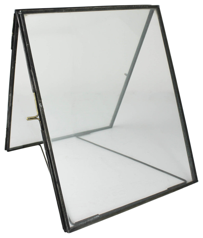8x10 Jumbo Black Metal and Glass Dual Frame