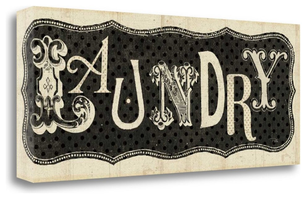 "Room Signs I - Laundry" By Pela Studio, Giclee Print on Gallery Wrap Canvas