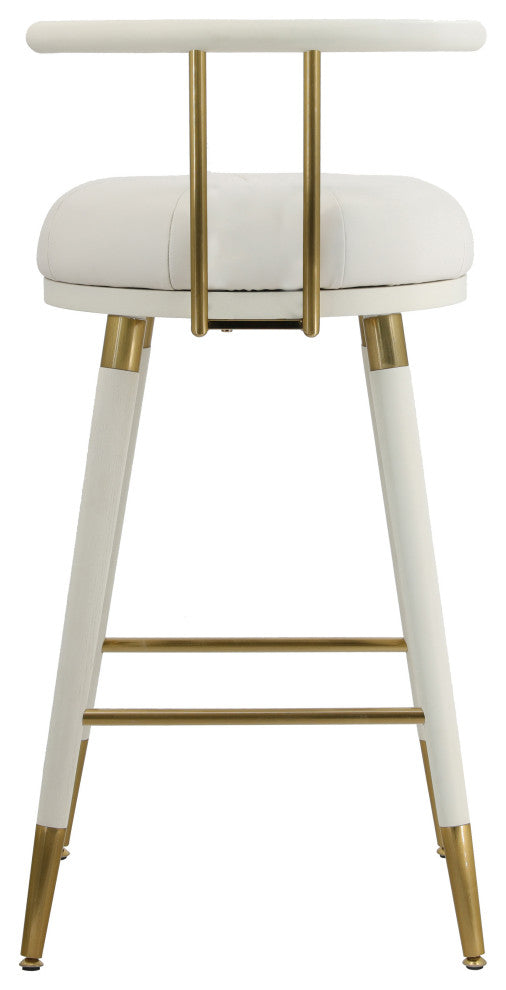 Juniper White Vegan Leather Counter Stool