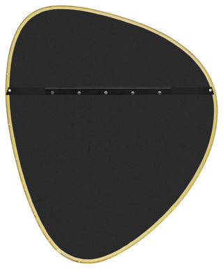 Finch Glass Mirror With Iron Frame, Brushed Gold, 30" H