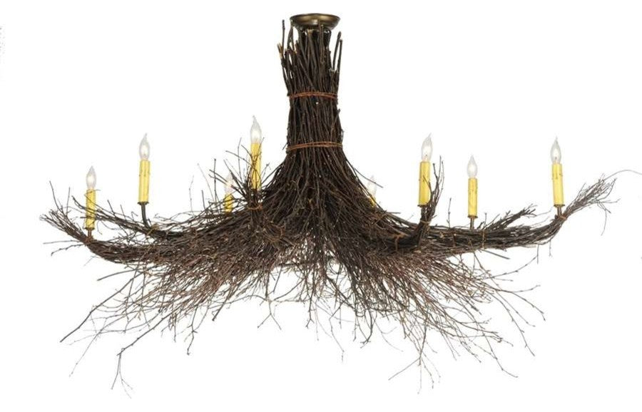 64 Long Twigs 8 LT Oblong Flushmount