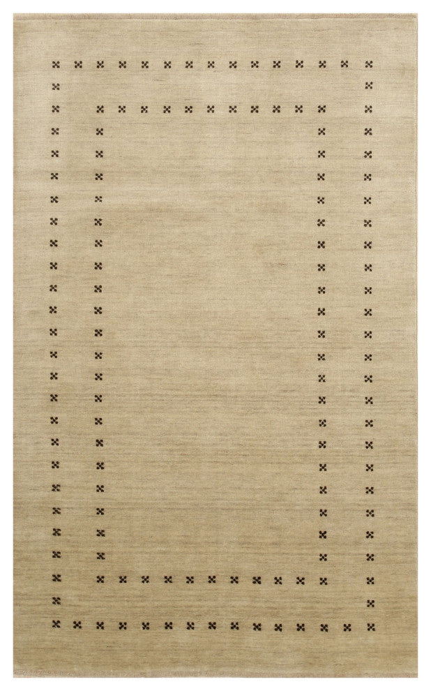 Beige Transitional Solid Lori Baft Area Rug