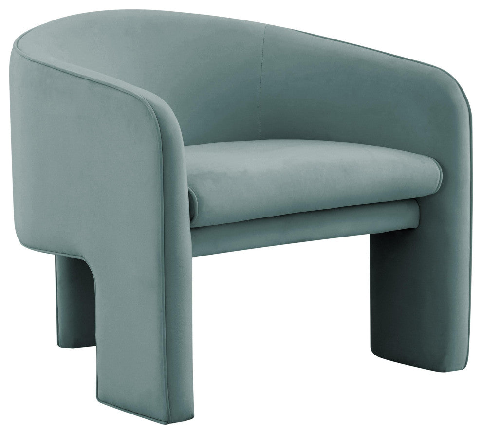 Marla Sea Blue Velvet Accent Chair