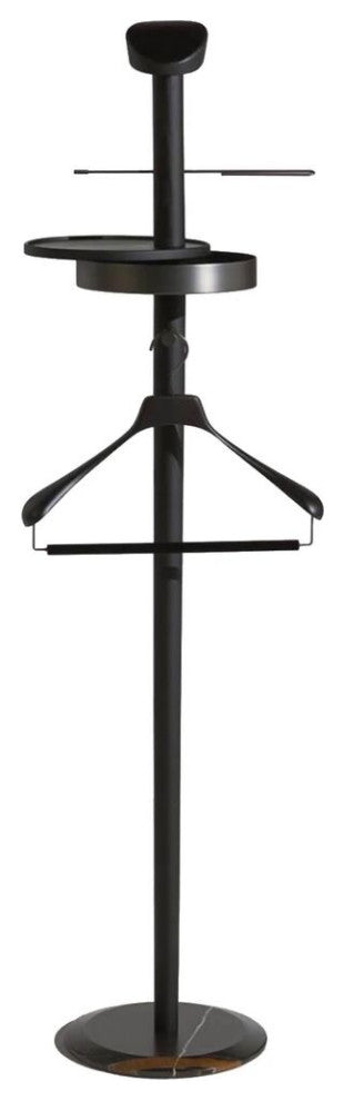 Nomon Galan Men Valet Stand, Walnut Hanger, Black Stained Ash, Graphite Finish