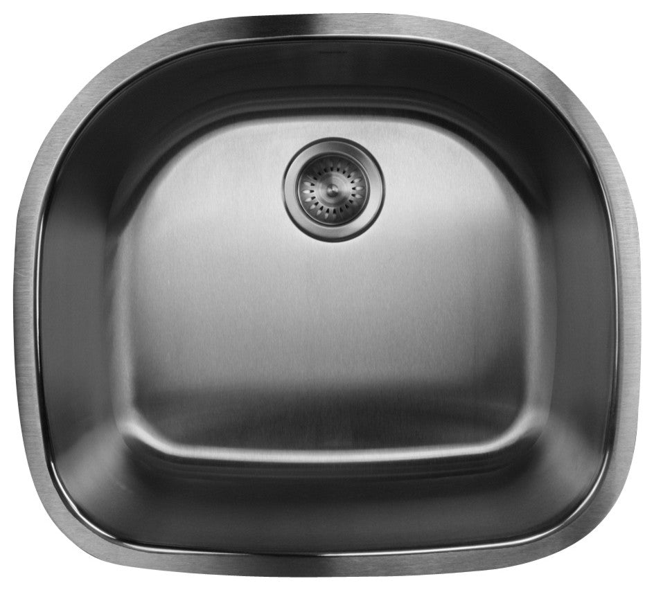 Nantucket Sinks NS2421-16 30" Single D-Bowl 16 Gauge Stainless Steel Sink