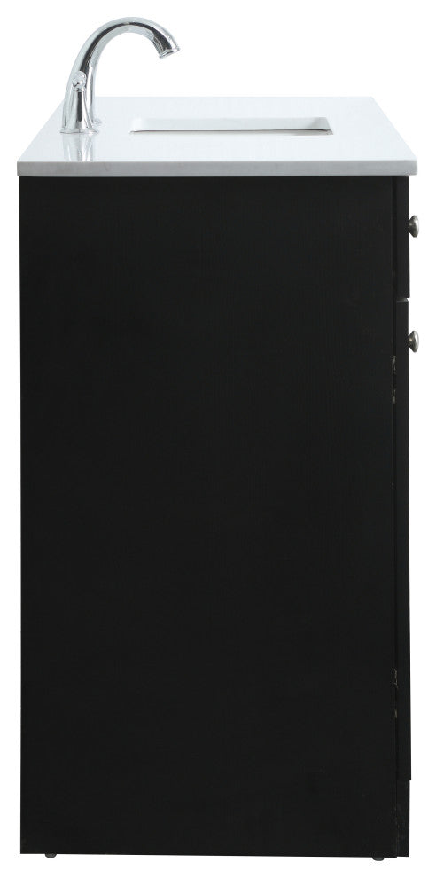 54" ADA Compliant Bathroom Vanity, Black