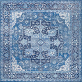 Maris Ornate Medallion Machine-Washable Area Rug