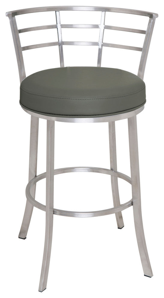 Viper Gray PU Upholstery Stool, Counter Height