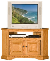 41" OakRidge Corner TV Cart, Bright White Oak
