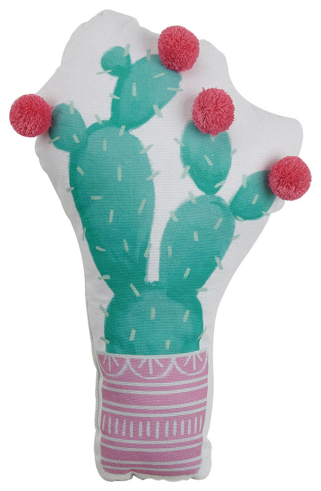 Prickly Pear Cactus Printed Pillow