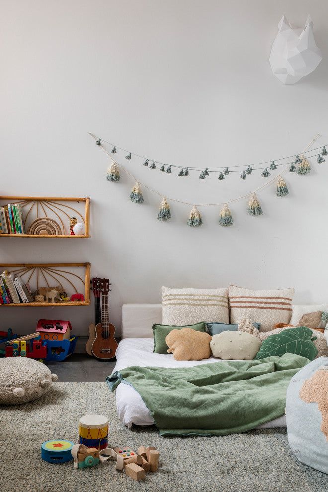 Duetto Knitted Cushion, Powder/Natural