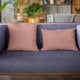 Baby Pink Solid Shiny Velvet Luxury Throw Pillow, Double sided 18"x18"